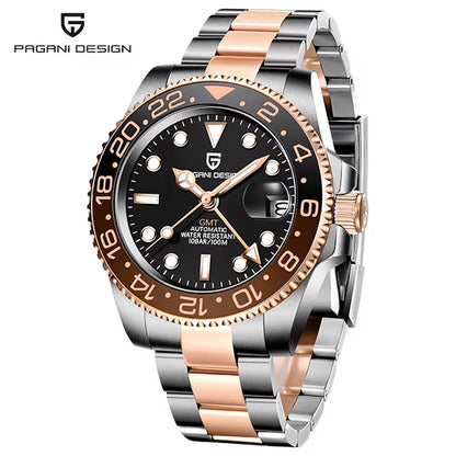Men Automatic Watches Sapphire Glass 40Mm Ceramic GMT Mechanical Wristwatch Top Brand Sports Waterproof Men Watch