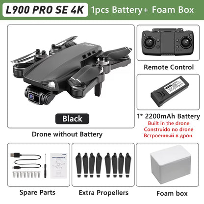 L900 PRO GPS Drone 4K Professional HD Dual Camera 5G WIFI Brushless Motor FPV Quadcopter Foldable Aerial Photography Drone