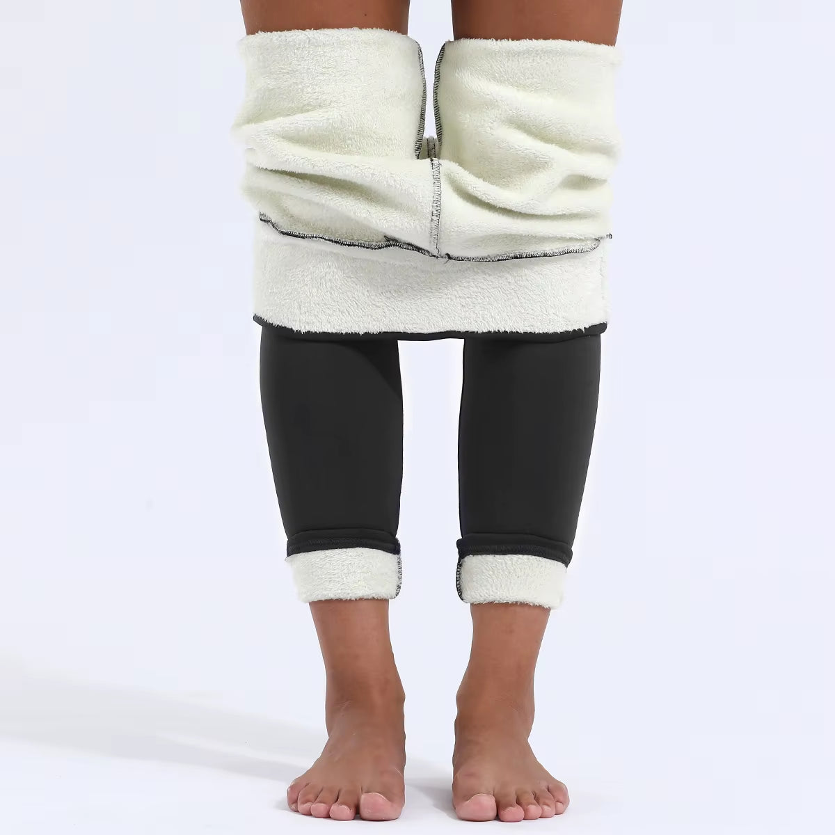 Women Lamb Fleece Legging Seamless High Waist Thick Thermal Legging Fashion Winter Warm Female Tights Insulated Pantalon Pants