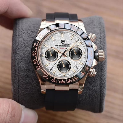 40Mm New V2  Men'S Quartz Watches Sapphire Retro Chronograph Stainless Steel Waterproof Watch Men Relogio Masculino