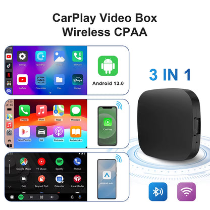 2025 Carplay Smart Ai Box Android Wireless Carplay Android Auto Adapter for Netflix for Youtube Car Intelligent Systems 5Gwifi