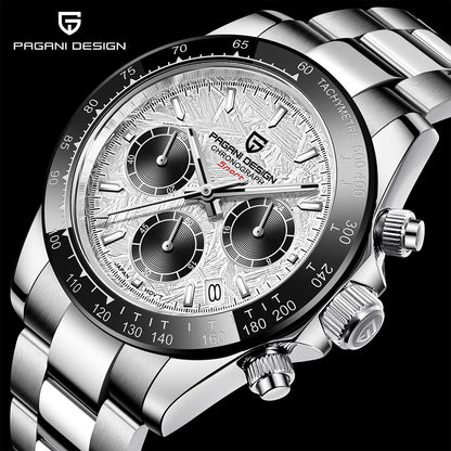 2024 New PD-1644 Meteorite Dial Fashion Men Quartz Wristwatches 100M Sapphire Glass Chronograph Relogio Masculino