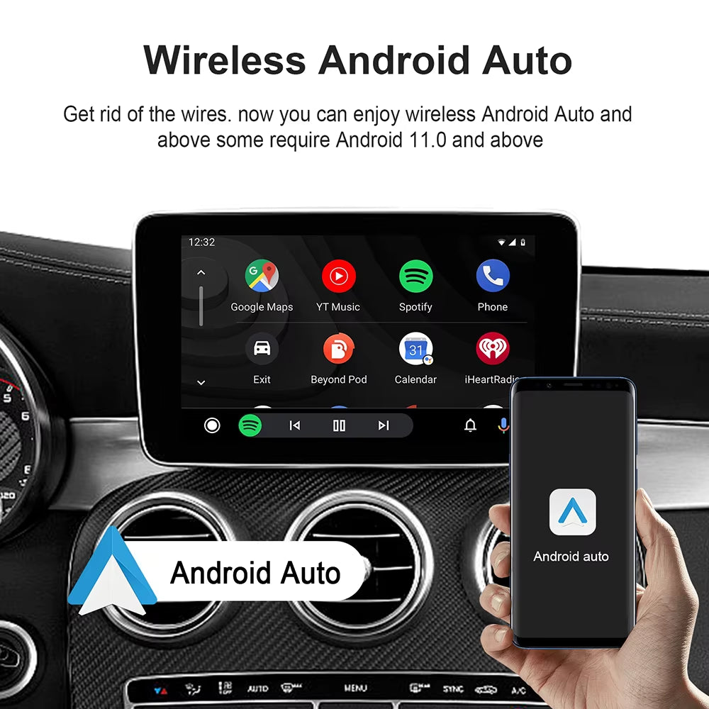 2025 Carplay Smart Ai Box Android Wireless Carplay Android Auto Adapter for Netflix for Youtube Car Intelligent Systems 5Gwifi