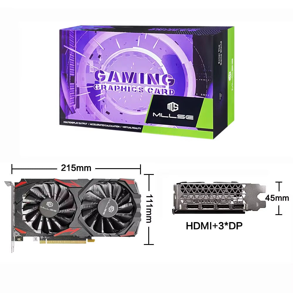 AMD RX 580 8GB 2048SP Gaming Graphics Card GDDR5 256Bit PCI-E 3.0 ×16 8Pin Radeon GPU Rx 580 Video Card Placa De Video
