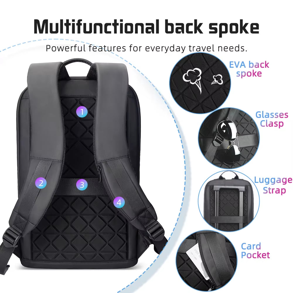 Business Backpack Men'S 14 Inch Laptop Backpack Multifunction Waterproof Light Weight Bag Casual Backpacks for Women