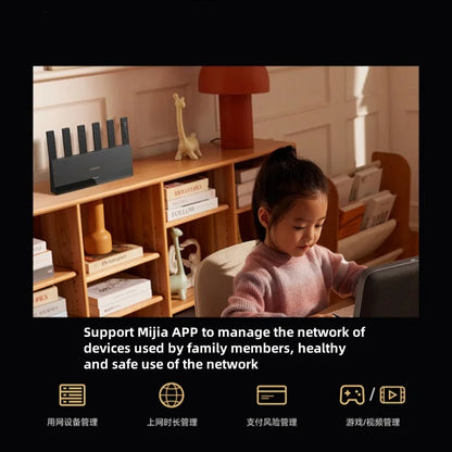 Router BE6500 Wi-Fi 7 4-Core 2.5G Ethernet Port Lot Intelligent Linkage Mesh Networking MLO Dual Bands Mijia APP Control