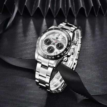 2024 New PD-1644 Meteorite Dial Fashion Men Quartz Wristwatches 100M Sapphire Glass Chronograph Relogio Masculino