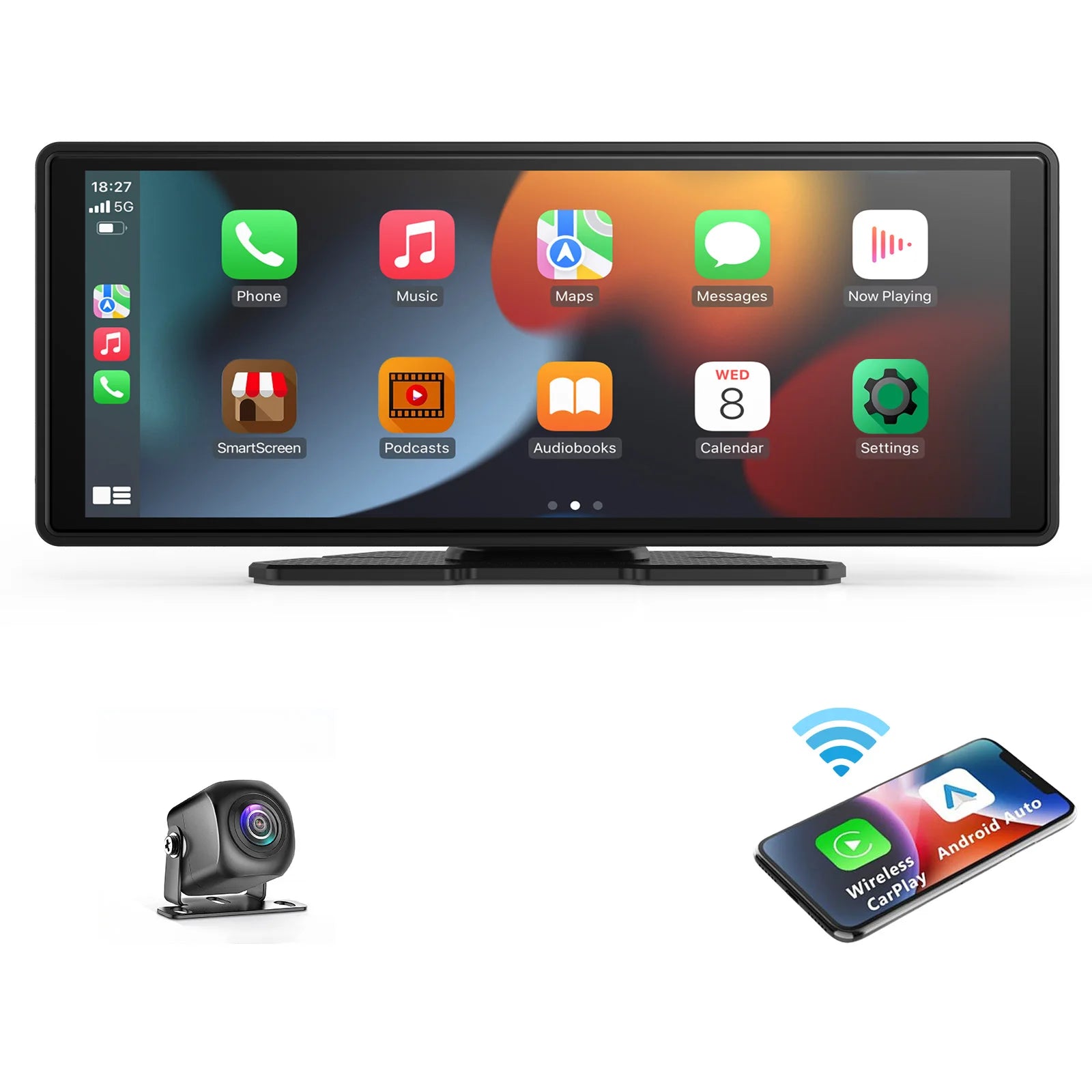 Universal 10.26” Screen Car Radio Multimedia WIFI Video Player Wireless Carplay Screen for Apple or Android