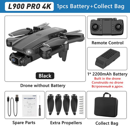 L900 PRO GPS Drone 4K Professional HD Dual Camera 5G WIFI Brushless Motor FPV Quadcopter Foldable Aerial Photography Drone
