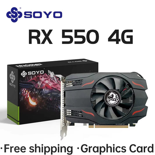 Graphics Cards Radeon RX580 8G & RX550 4G Video Gaming Card Pcie3.0X16 GPU Desktop Computer Components AMD RX 580 8G