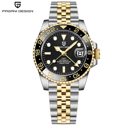 Men Automatic Watches Sapphire Glass 40Mm Ceramic GMT Mechanical Wristwatch Top Brand Sports Waterproof Men Watch