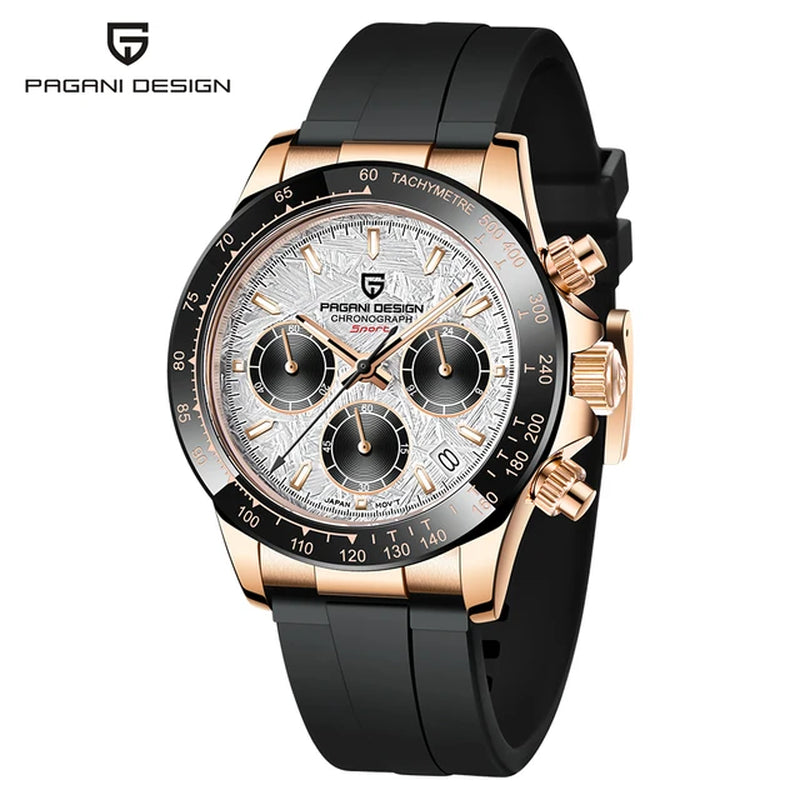 2024 New PD-1644 Meteorite Dial Fashion Men Quartz Wristwatches 100M Sapphire Glass Chronograph Relogio Masculino