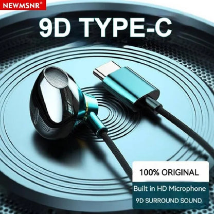 #Type C Headphones Hifi Bass Stereo Volume Control Headset with HD Mic 3.5Mm Wired Earbuds for Iphone15/Samsung Galaxy Earphones