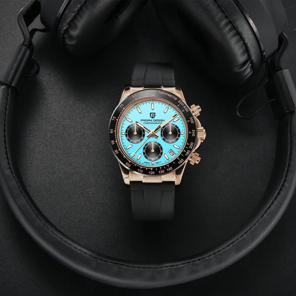 2025 New  40MM Men'S Multifunctional Quartz Watches VK63 Sapphire Glass Chronometer Luxurys Business Watch for Men