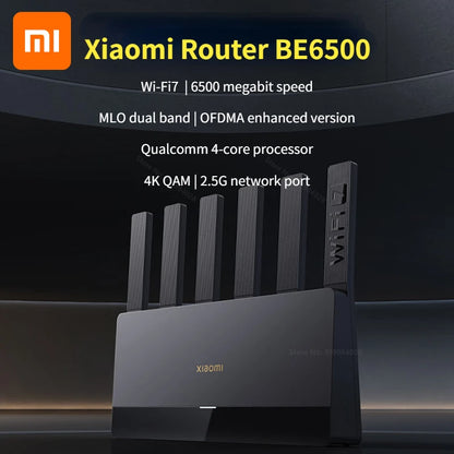 Router BE6500 Wi-Fi 7 4-Core 2.5G Ethernet Port Lot Intelligent Linkage Mesh Networking MLO Dual Bands Mijia APP Control