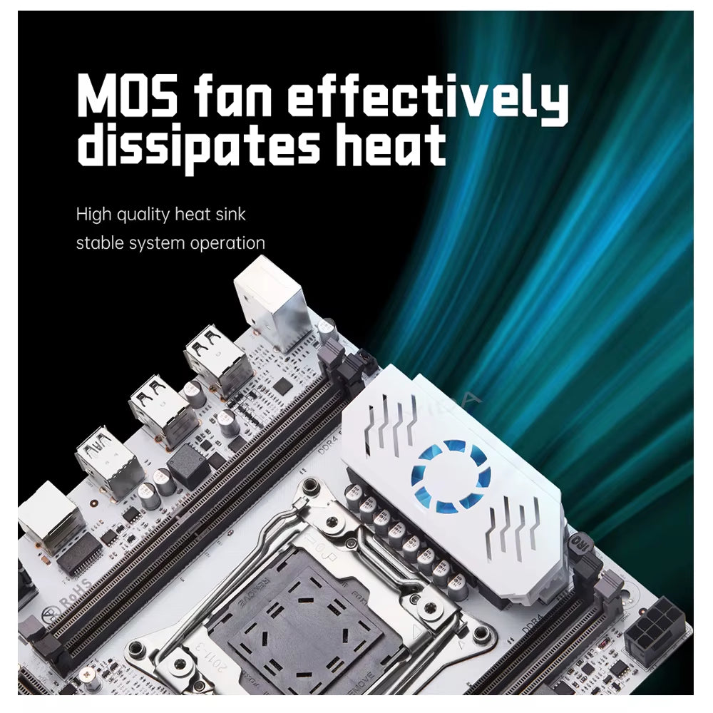 X99 Motherboard D4 TPM2.0 LGA 2011 3 with M.2 Slot Support X99 C612Chip DDR4 Memory SATA3.0 USB3.0 PCI16X