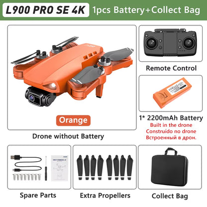 L900 PRO GPS Drone 4K Professional HD Dual Camera 5G WIFI Brushless Motor FPV Quadcopter Foldable Aerial Photography Drone