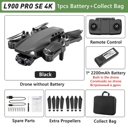 L900 PRO GPS Drone 4K Professional HD Dual Camera 5G WIFI Brushless Motor FPV Quadcopter Foldable Aerial Photography Drone