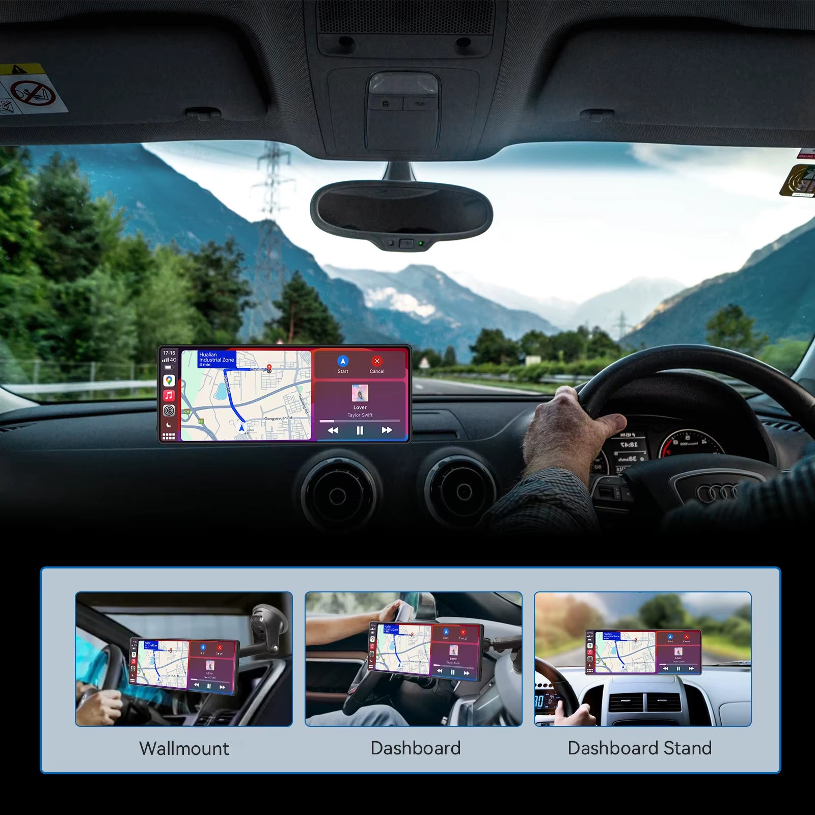 Universal 10.26” Screen Car Radio Multimedia WIFI Video Player Wireless Carplay Screen for Apple or Android